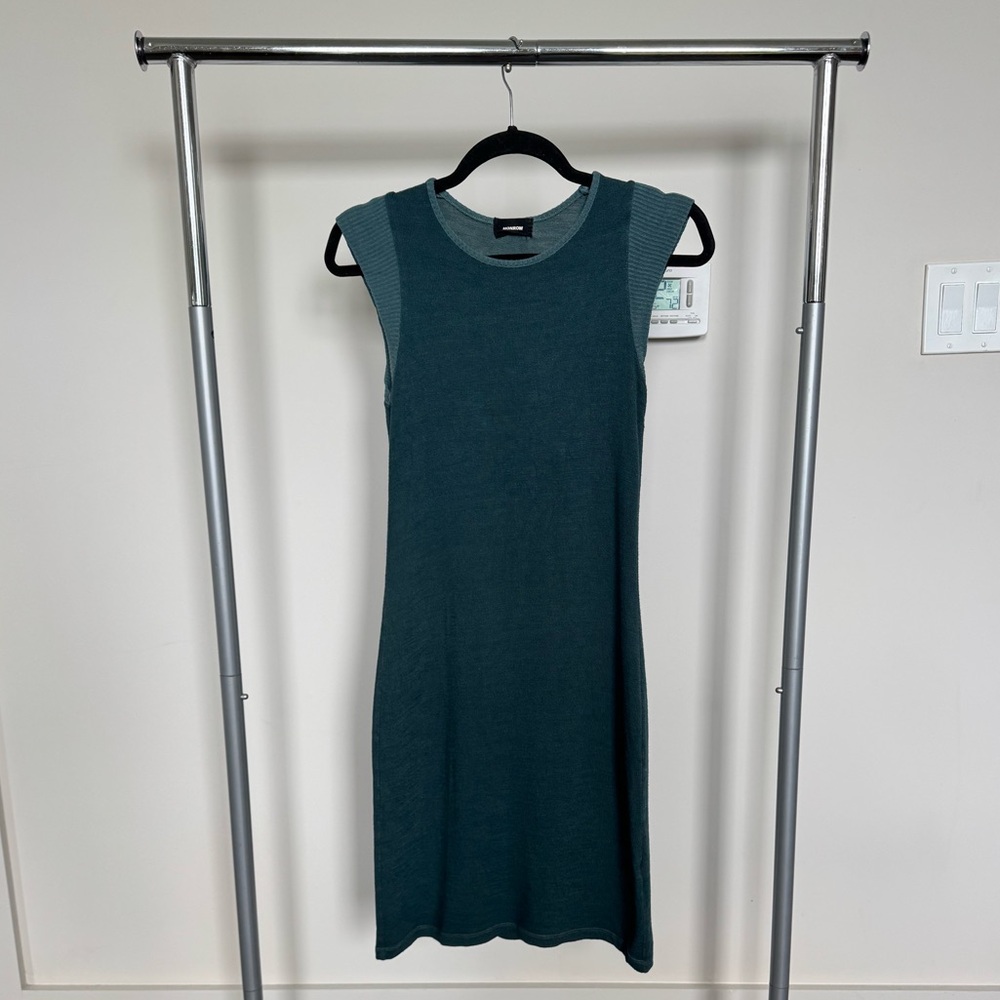 Monrow Sleeveless Dark Teal Midi Dress